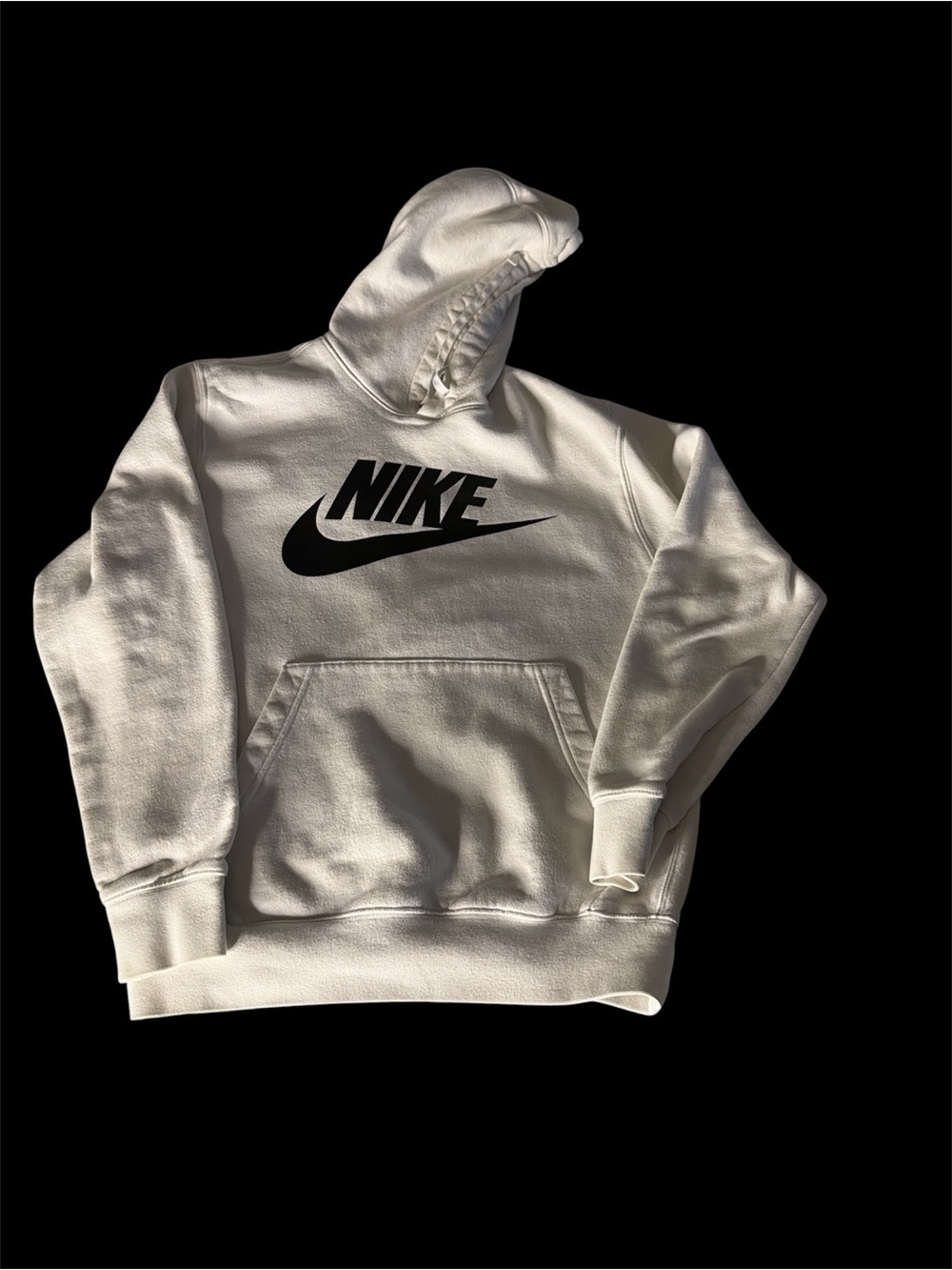 Nike White Hoodie with Black Swoosh